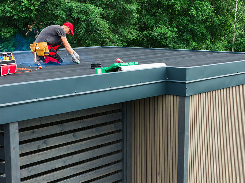 Commercial flat roof